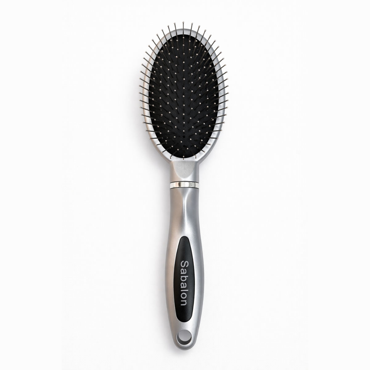 Premium Sabalon metal pin hair brush with steel bristles and cushion base for professional detangling