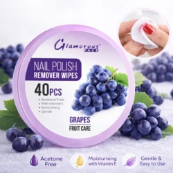 Glamorous nail remover tissue grapes wipes instant nail polish remover